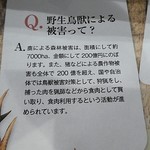 山小屋酒場 ケモノ - ジビエの説明書き