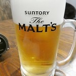 山小屋酒場 ケモノ - 生ビール税込500円