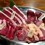 山小屋酒場 ケモノ - 国産おまかせセット税抜1980円のお肉