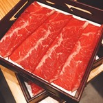 美山 - 極薄スライスのお肉
