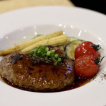 波へい - 合びきつくね 卵黄をつけて