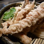 山元麺蔵 - 鶏ささみ天ぷら、ふんわり。