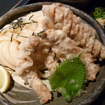 山元麺蔵 - 鶏ささみ天ざるうどん(945円)