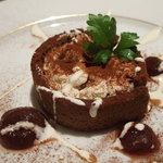 ル・ヨシマサ - チョコレートケーキ＆ぶどうのコンポート