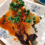 焼き鳥 てつ屋 - 定番の牛ハラミおろしポン酢串