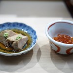 日本橋蛎殻町 すぎた - あん肝といくら味噌漬け