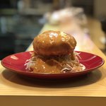 おき野 - カニクリームコロッケ ビスクソース添え