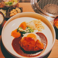 焼肉匠 勝善 - 和牛ハンバーグ定食（1200円：税込）