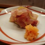 花いち - しお(カンパチ)の蜜柑たたき