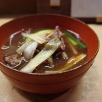 花いち - 牛肉と葱の鋤焼