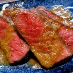 Bistro Refectorium - 福岡県鞍手郡より黒毛和牛“ふるの牛”のグリル（シンシン）（２皿に分けて供されました）