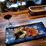 Bistro Refectorium - 福岡県鞍手郡より黒毛和牛“ふるの牛”のグリル（シンシン）（２皿に分けて供されました）