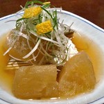 ひのと - ぶり大根（２皿に分けて供されました）