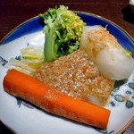 ひのと - 蒸し野菜 カニのバーニャカウダ