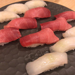 すし おかしら - 平目、中トロ