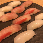 すし おかしら - 烏賊、金目鯛