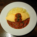 銀座ストック - オムレツ ブラウンマッシュルームのトマトソース