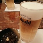 小西鮨 - 生ビール   お通しの もずく酢