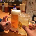 お酒・お惣菜・和食 竜田屋 - H.30.11.21.夜 角ハイボール vs 生ビール(中) de 乾杯♪