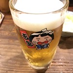 焼とり 長一 - ドリンク写真:定番ビール！
100円やなくても安いですよ(´ω`)