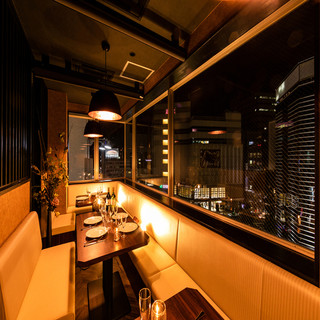 ◆Superb view◆There are seats where you can enjoy the night view of Ebisu♪