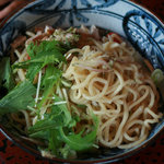 森のまちや - ちゃんつけ（つけ麺）・太麺　＠880円　（ﾁｮｯﾄつついてから撮りました・・・）