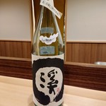 Tempura Maehira - 冷酒は島根県の王祿溪冷やおろし2015BY、半合