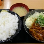 伝説のすた丼屋 - 牛カルビライス肉飯増し