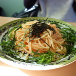 Pasta alla PUTTANESCA - 大葉と明太子のパスタ（乾麺）