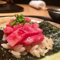 肉割烹 上 - トロたく巻き リブロース