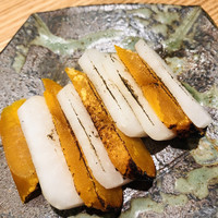 北新地平八 - からすみと大根の炙り。大根がお口をまろやかにします。