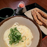 讃岐うどん　むらさき - 料理写真:かまたまとげそ天