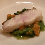 f - 金浦のマハタ・浅利・じゃが芋・バフン雲丹（根室）