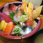 旬鮮 酢寿喜 - きまぐれ海鮮丼1,080円