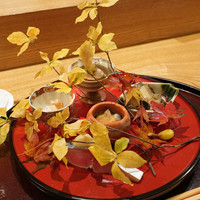 日本料理 太月 - 八寸：鮟肝、なまこ酢このわたのせ、神奈川松輪サバ 、姫くわい、蝦夷あわび、あるの実（なし）