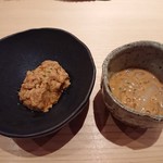 鮨 さかい - あん肝とイカの塩辛