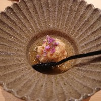 鮨 さかい - 毛蟹とエゾバフンウニの土佐酢のジュレかけ