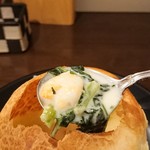 キッチン ポテ - つぼ焼きスープ    エビが嬉しいです。