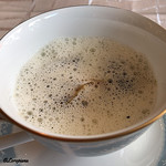 プチレストラン ブーケ・ド・フランス - カプチーノ仕立て鮑の白ワイン蒸しのリゾット