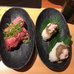 Washoku Sato - ローストビーフ寿司、かにみそ寿司