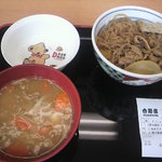 吉野家 - 牛鍋丼（並）２８０円・豚汁１５０円