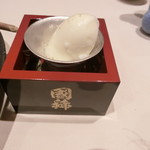 レストラン コートドール - 日本酒のスフレにアイスクリーム