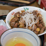 中村農場 - 2018.11 レバー丼 八ヶ岳卵付（1,163円）