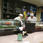 鮨・和食処さすよ亭 - じいじ二人は全く私の姿は目に入らないようでした。ま、カキフライだし(笑)