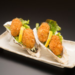 [Purple! Large fried oysters] Our oysters are large and fresh, so even when fried, they are big and plump!
