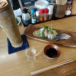 郷土料理吾兵衛 - 刺身3種盛り＆冷酒