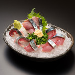 Raw mackerel sashimi