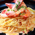 aqua - ”天然車海老のトマトクリームパスタ”aqua裏メニューです♪