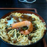 さぬき庵 - 醤（ひしお）丼、醤をかけたあと