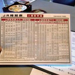 Onyu-Ya Donakaya - 客室に用意された上越新幹線の時刻表